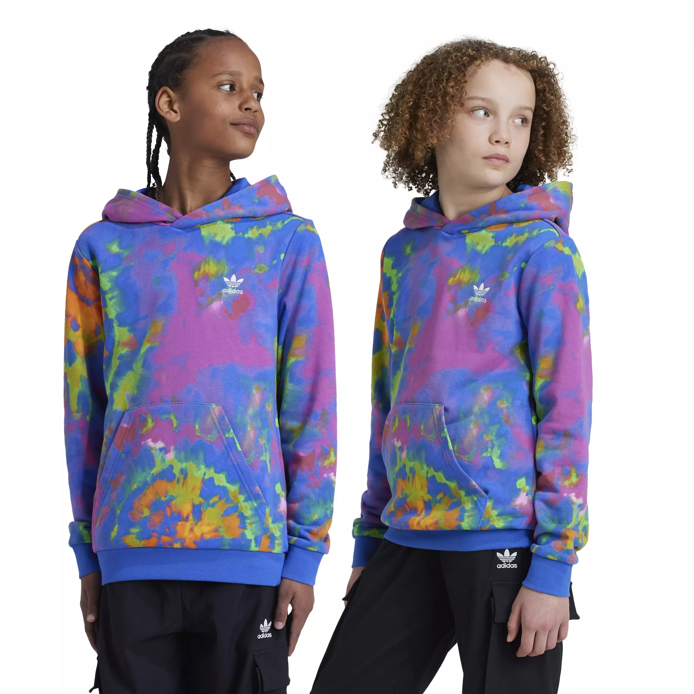 adidas Originals Big Kids Tie Dye Pullover Hoodie Hibbett